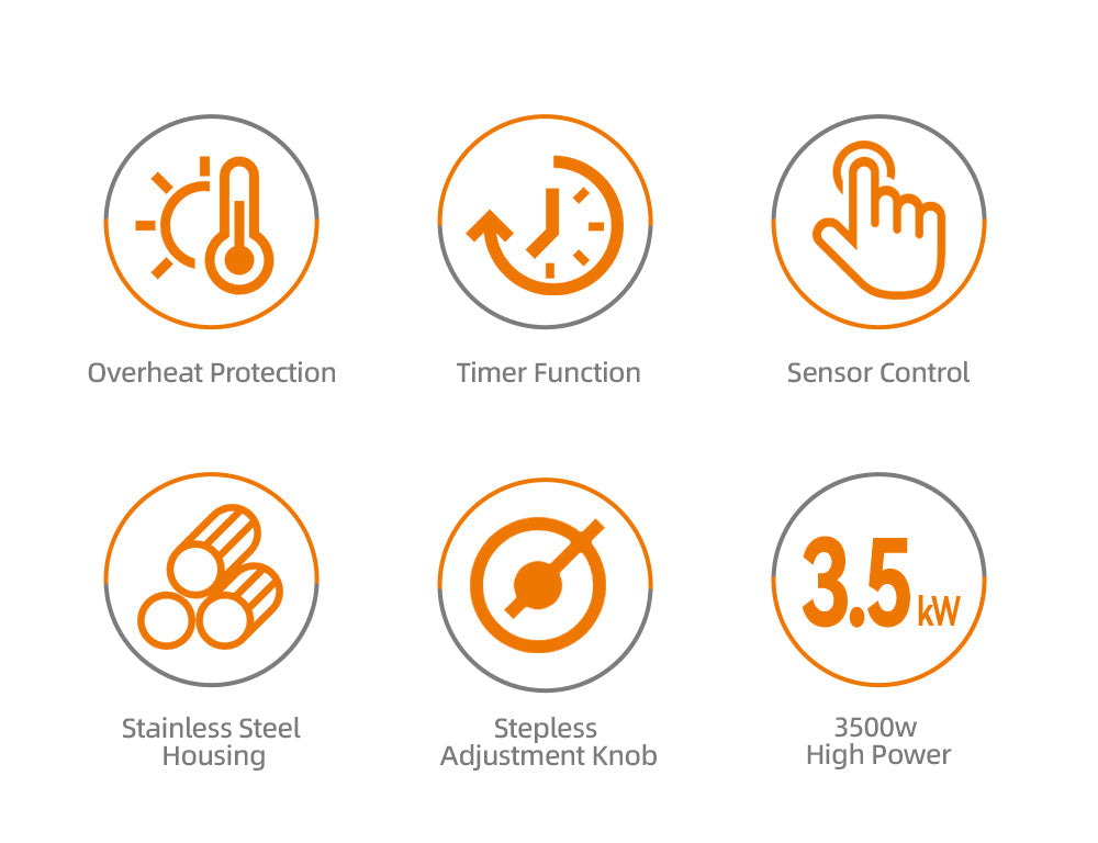 Plită Ceramica HALEY, 2 Ochiuri – 3500W, Geam Cristal Negru, Timer, Control Tactil, Oprire Automată